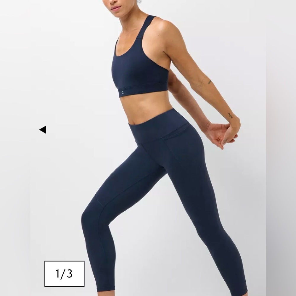 Sweaty Betty Navy High-Waist Performance Leggings